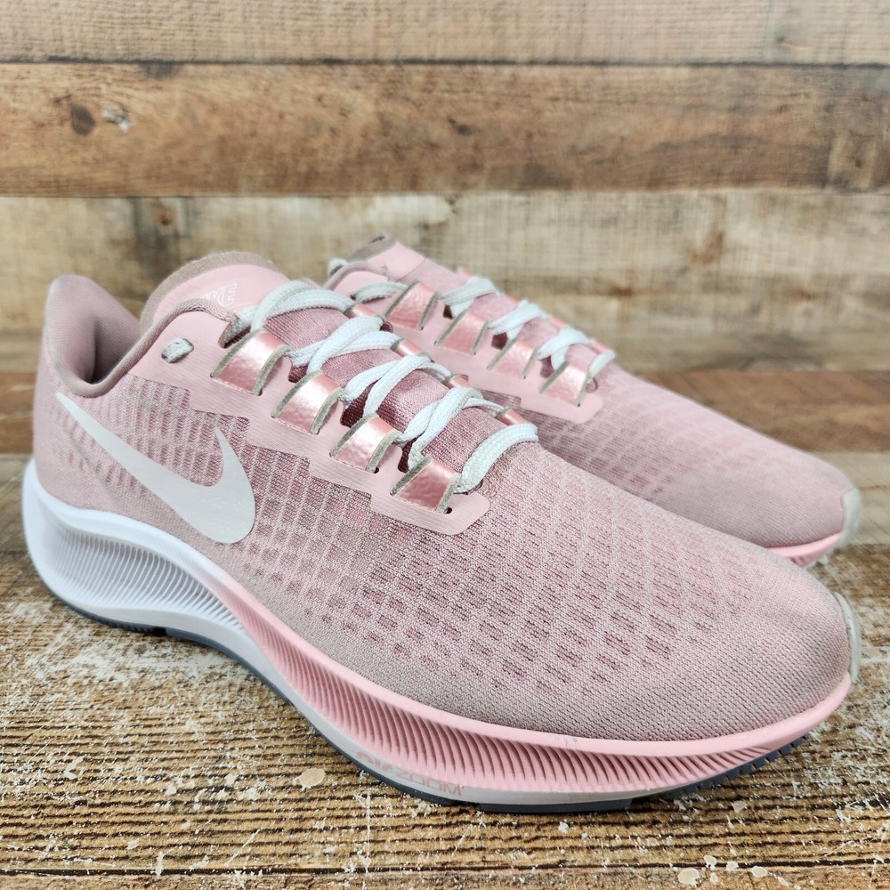 Nike Air Zoom Pegasus 37 Women's Sz 10.5 Pink White Athletic Running Gym Sneaker